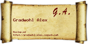 Gradwohl Alex névjegykártya
